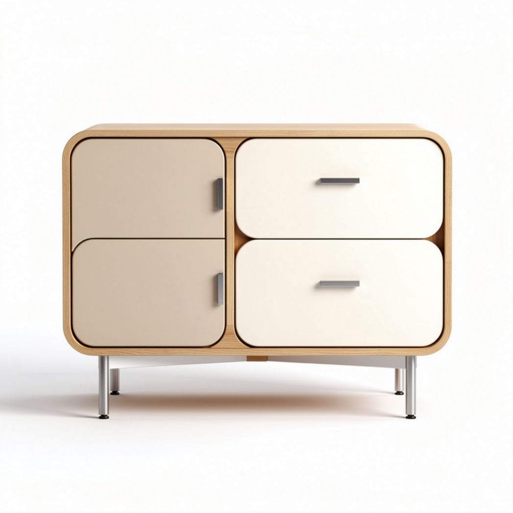 Meuble de rangement en bois avec portes et tiroirs dimensions 80 x 40 x 60cm