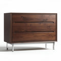 Commode en bois noyer avec deux tiroirs dimensions 80 x 40 x 70cm