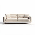 Canapé en tissu beige avec coussins amovibles dimensions 190 x 85 x 75cm